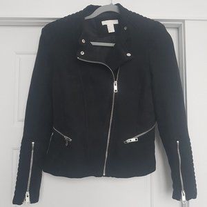 NWOT H&M suede biker jacket